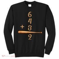 6+4+3=2 Double Play Baseball Player Baseball Saying Sweatshirt thumb 0
