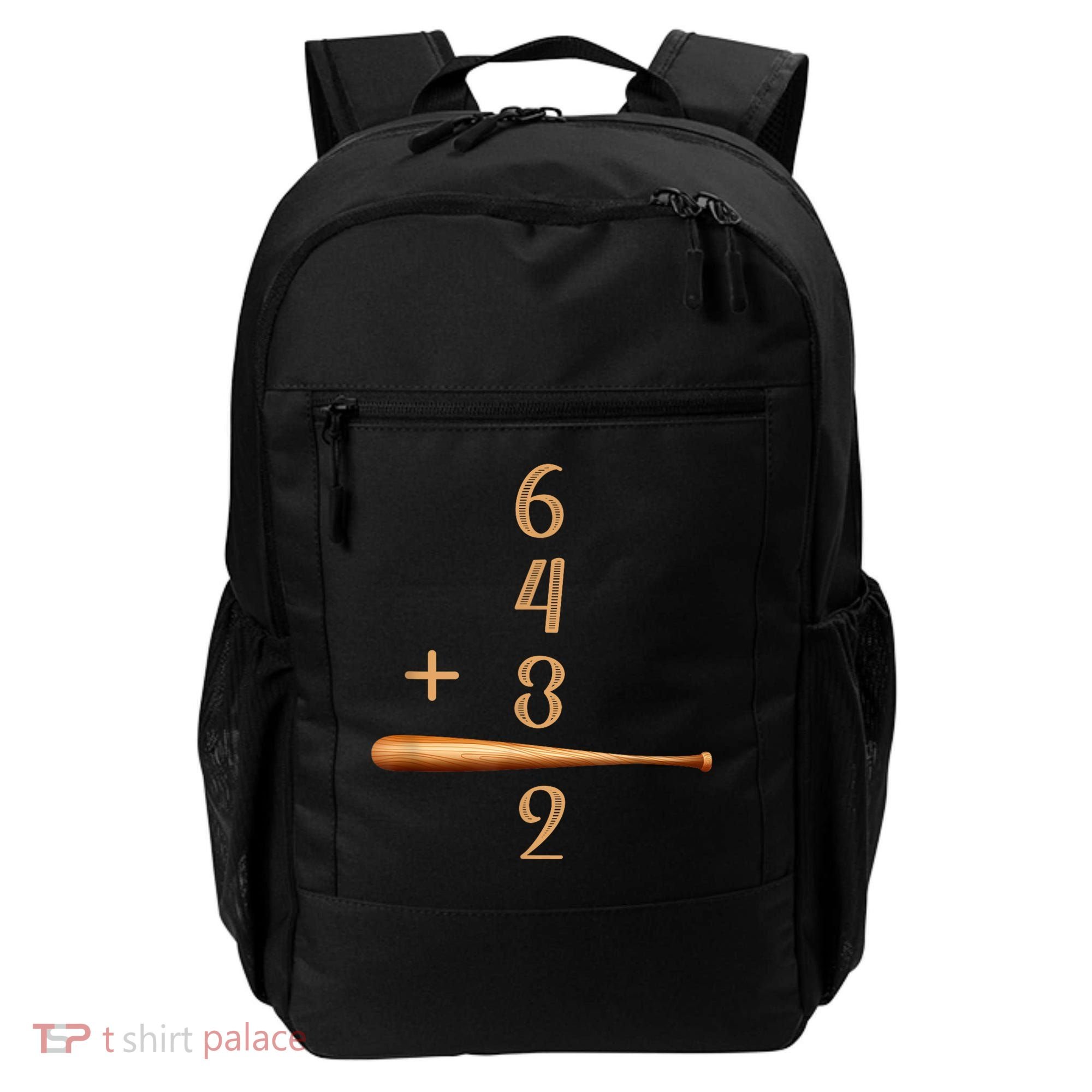 6+4+3=2 Double Play Baseball Player Baseball Saying Backpack