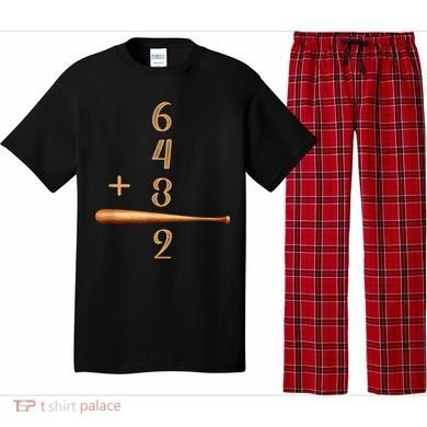 6+4+3=2 Double Play Baseball Player Baseball Saying Pajama Set