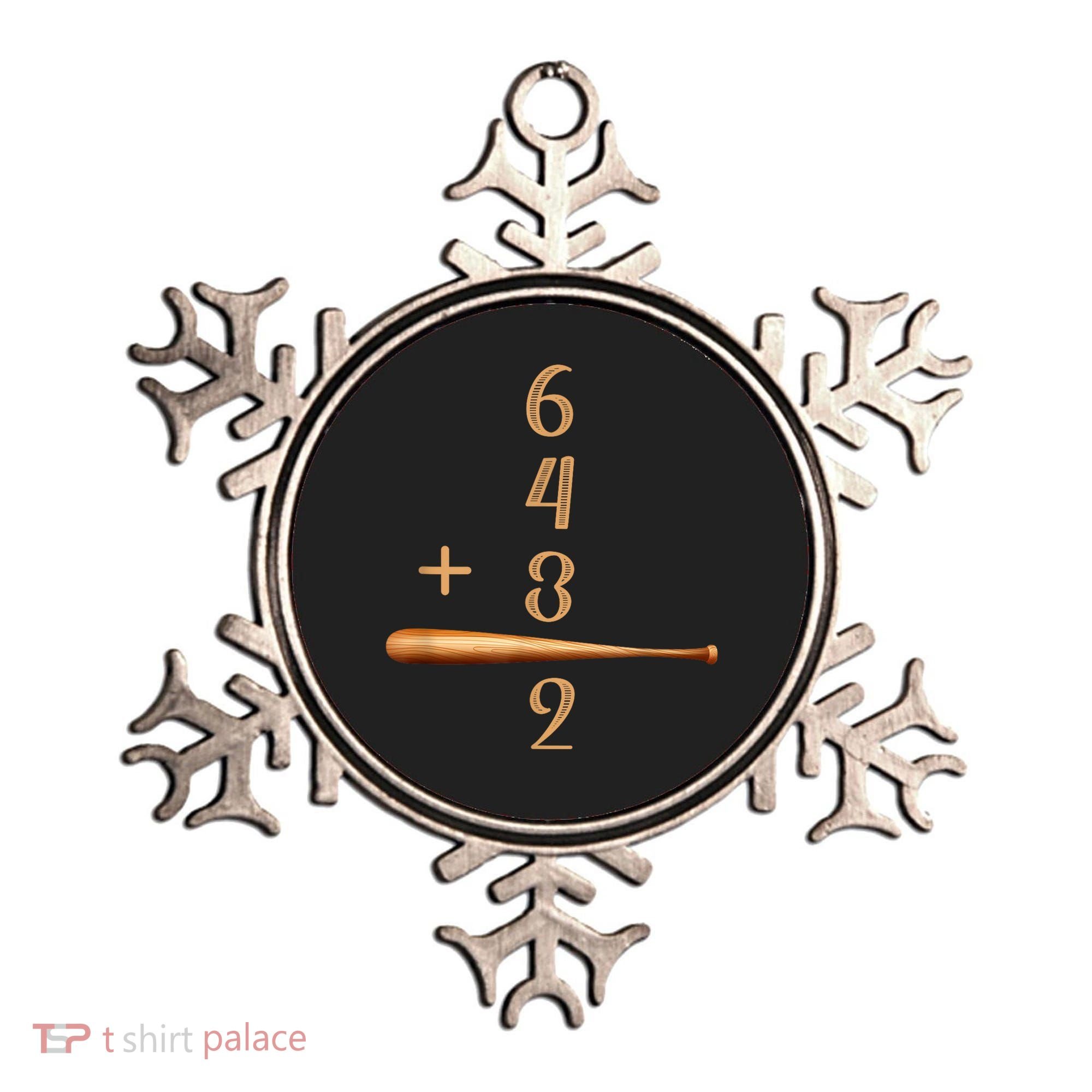 6+4+3=2 Double Play Baseball Player Baseball Saying Ornament