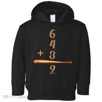 6+4+3=2 Double Play Baseball Player Baseball Saying Toddler Hoodie thumb 0