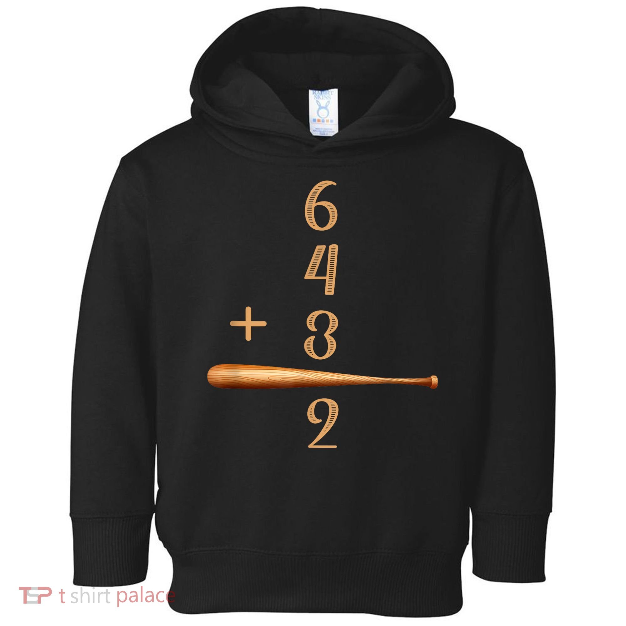 6+4+3=2 Double Play Baseball Player Baseball Saying Toddler Hoodie