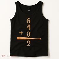 6+4+3=2 Double Play Baseball Player Baseball Saying Tank Top thumb 2