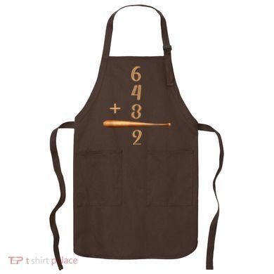 6+4+3=2 Double Play Baseball Player Baseball Saying Apron