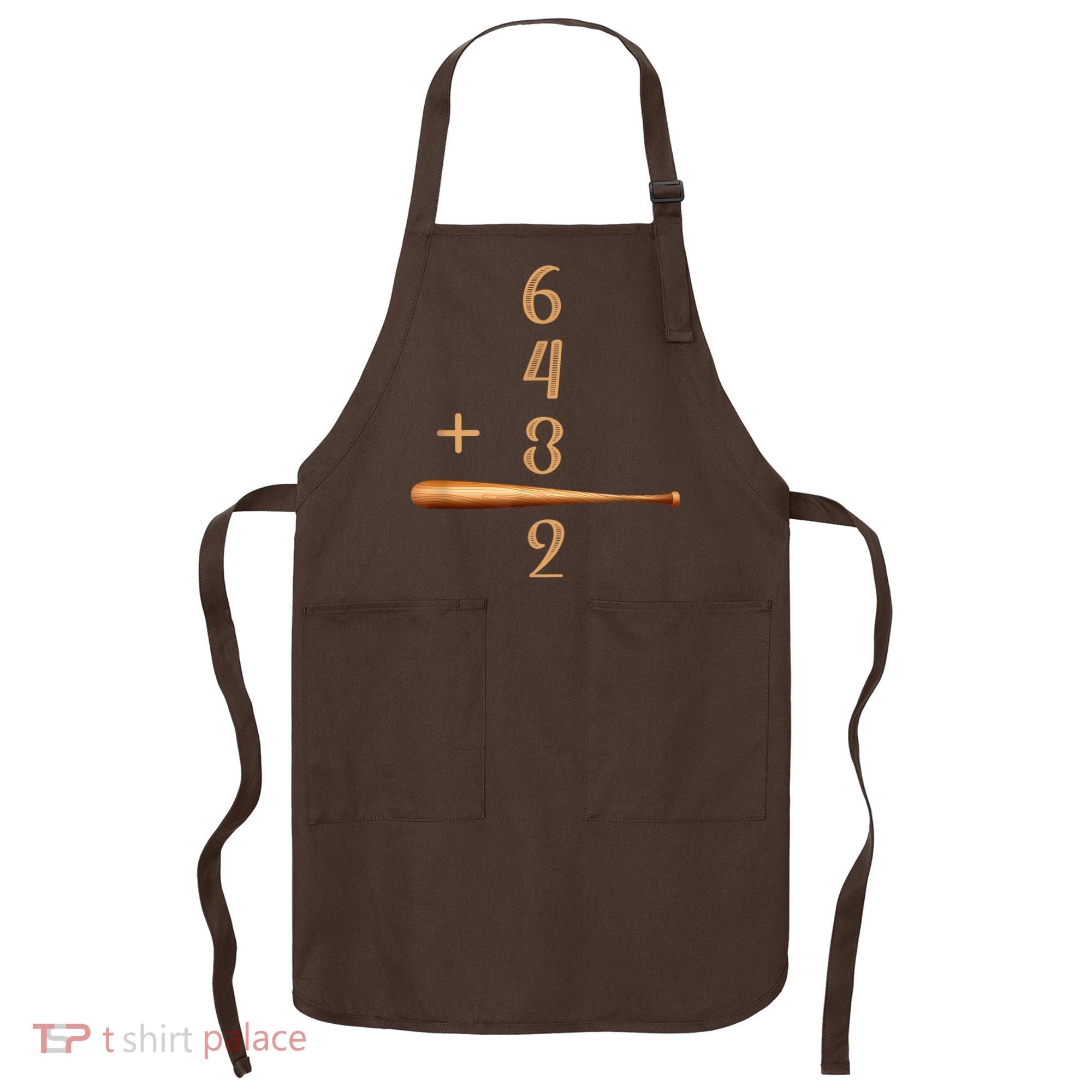 6+4+3=2 Double Play Baseball Player Baseball Saying Apron