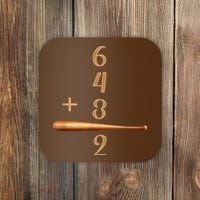 6+4+3=2 Double Play Baseball Player Baseball Saying Coaster thumb 0