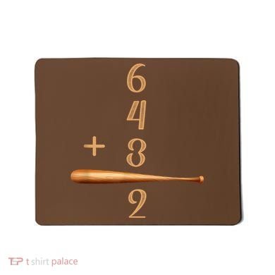 6+4+3=2 Double Play Baseball Player Baseball Saying Mousepad