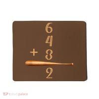 6+4+3=2 Double Play Baseball Player Baseball Saying Mousepad thumb 0