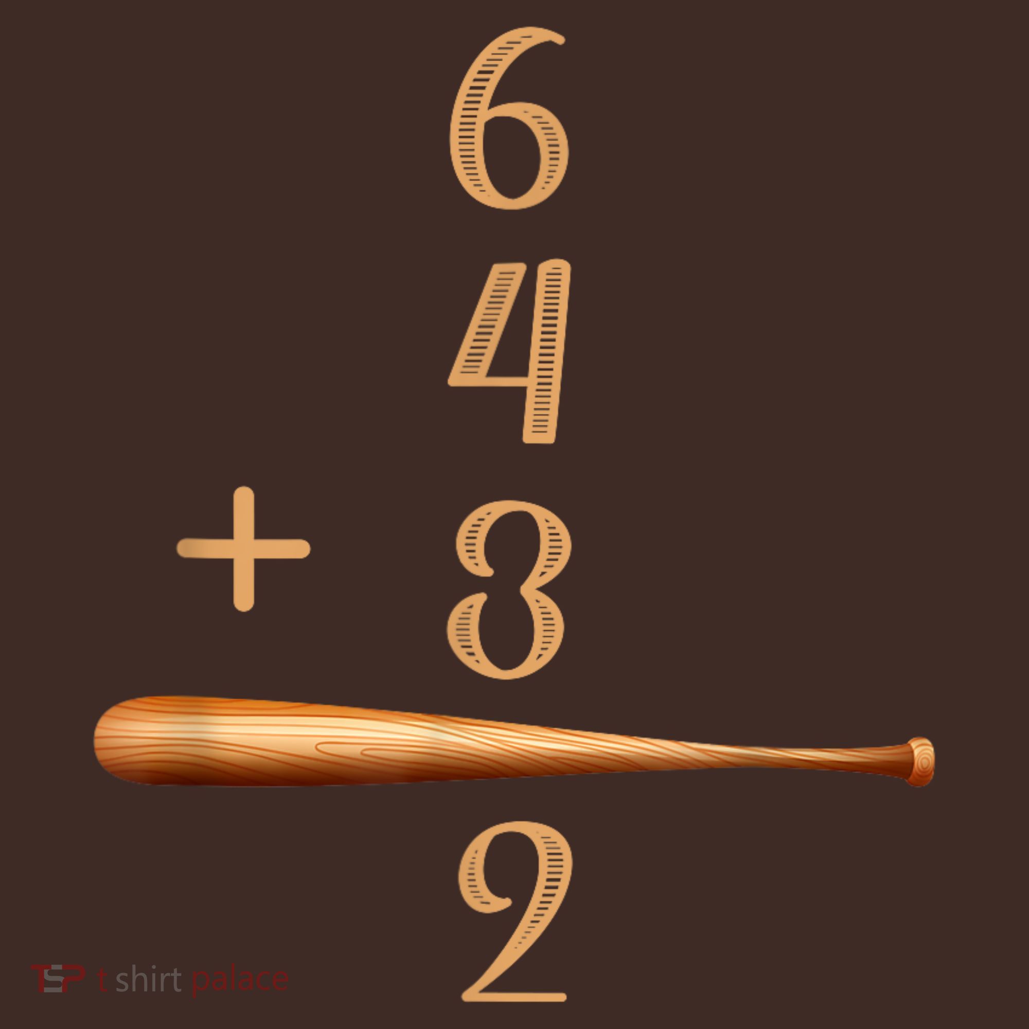 6+4+3=2 Double Play Baseball Player Baseball Saying Mousepad