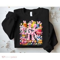 6-7 Easter Bunny Brainrot Funny 67 Meme Sweatshirt thumb 2