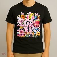 6-7 Easter Bunny Brainrot Funny 67 Meme T-Shirt thumb 3