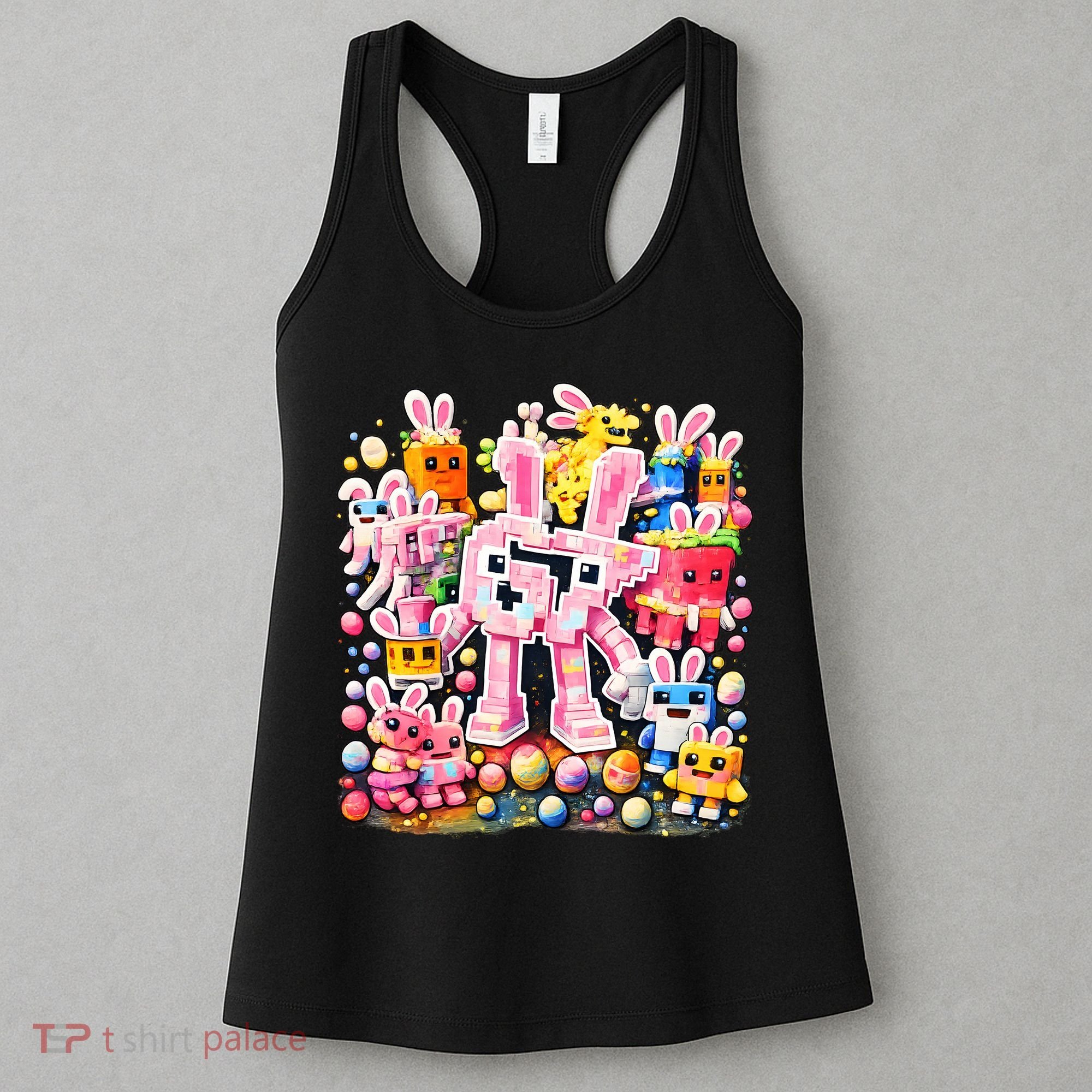 6-7 Easter Bunny Brainrot Funny 67 Meme Women's Tank Top