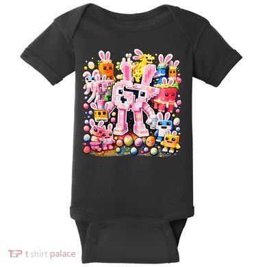 6-7 Easter Bunny Brainrot Funny 67 Meme Baby Bodysuit
