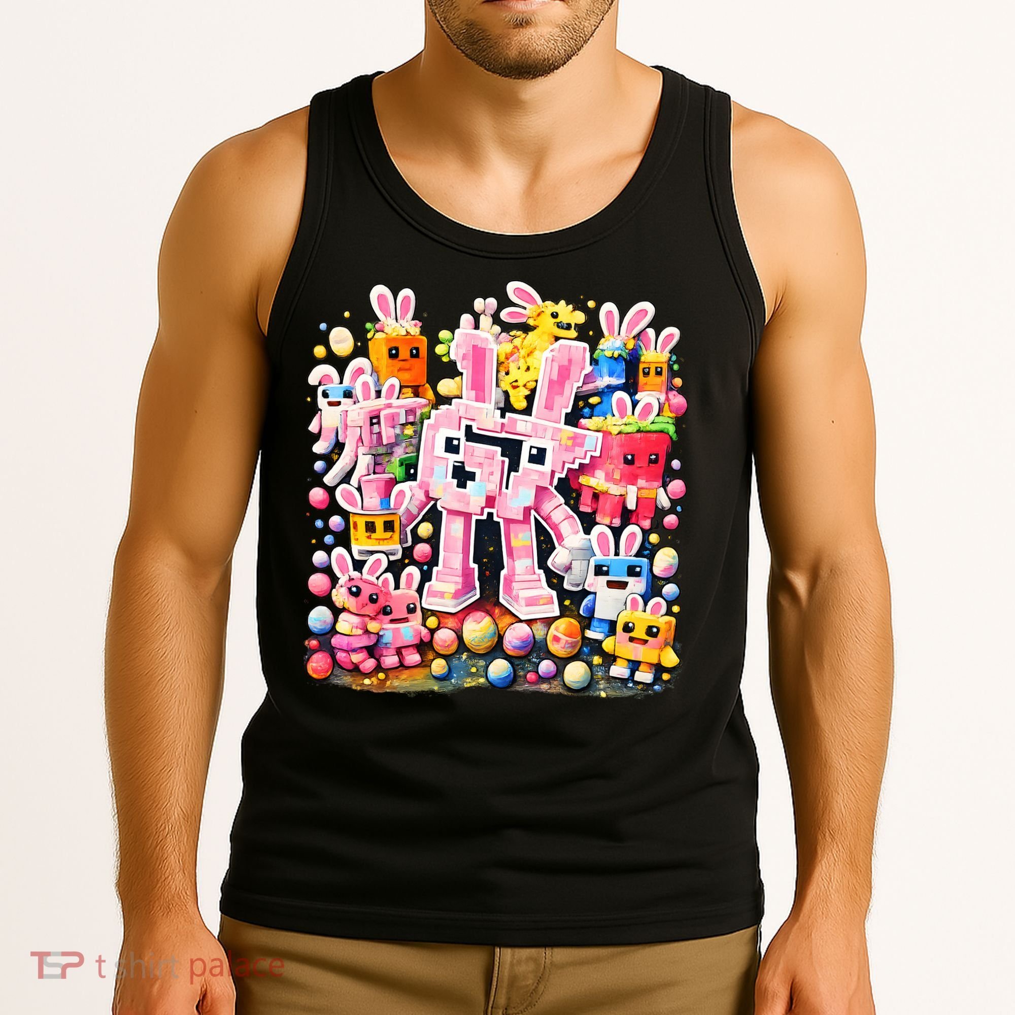6-7 Easter Bunny Brainrot Funny 67 Meme Tank Top
