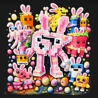 6-7 Easter Bunny Brainrot Funny 67 Meme Tank Top thumb 6