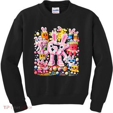 6-7 Easter Bunny Brainrot Funny 67 Meme Kids Sweatshirt