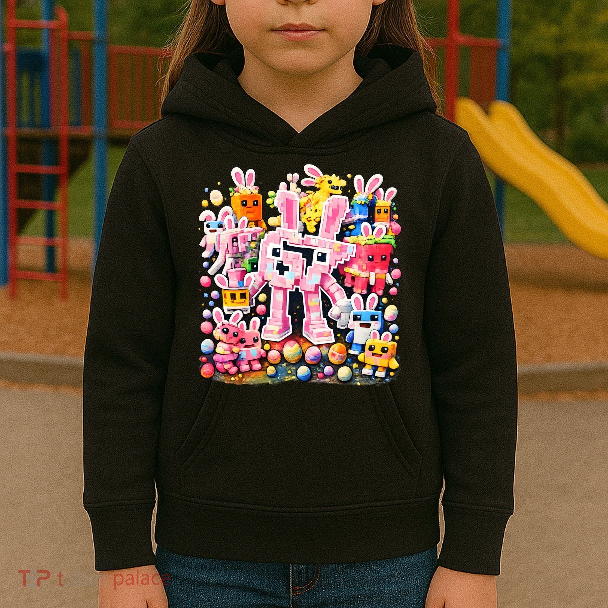 6-7 Easter Bunny Brainrot Funny 67 Meme Kids Hoodie