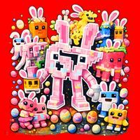 6-7 Easter Bunny Brainrot Funny 67 Meme Santa Hat thumb 1