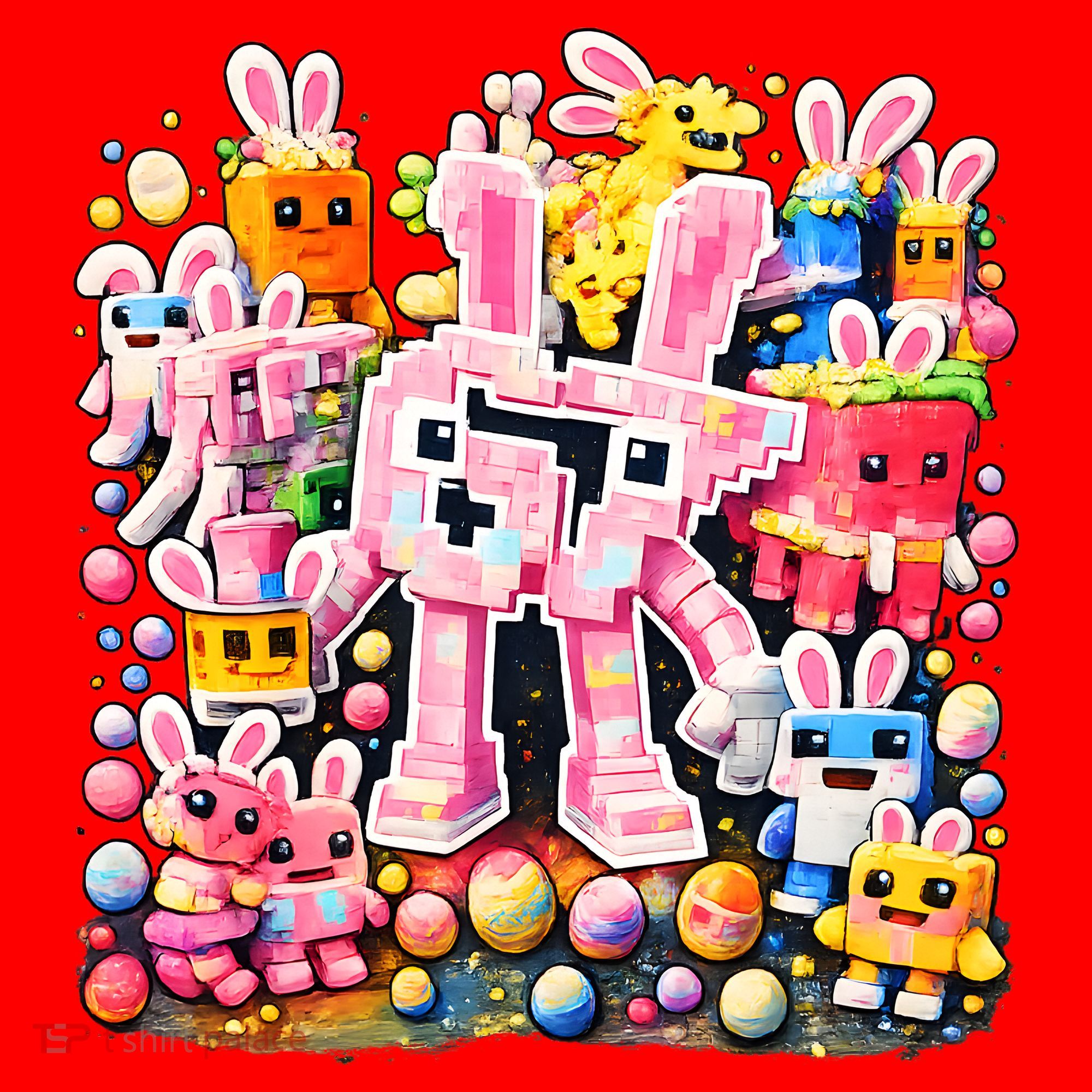6-7 Easter Bunny Brainrot Funny 67 Meme Santa Hat