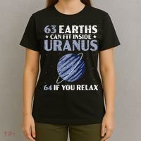 63 Earths Can Fit Inside Uranus 64 If You Relax Astronomy T-Shirt thumb 4