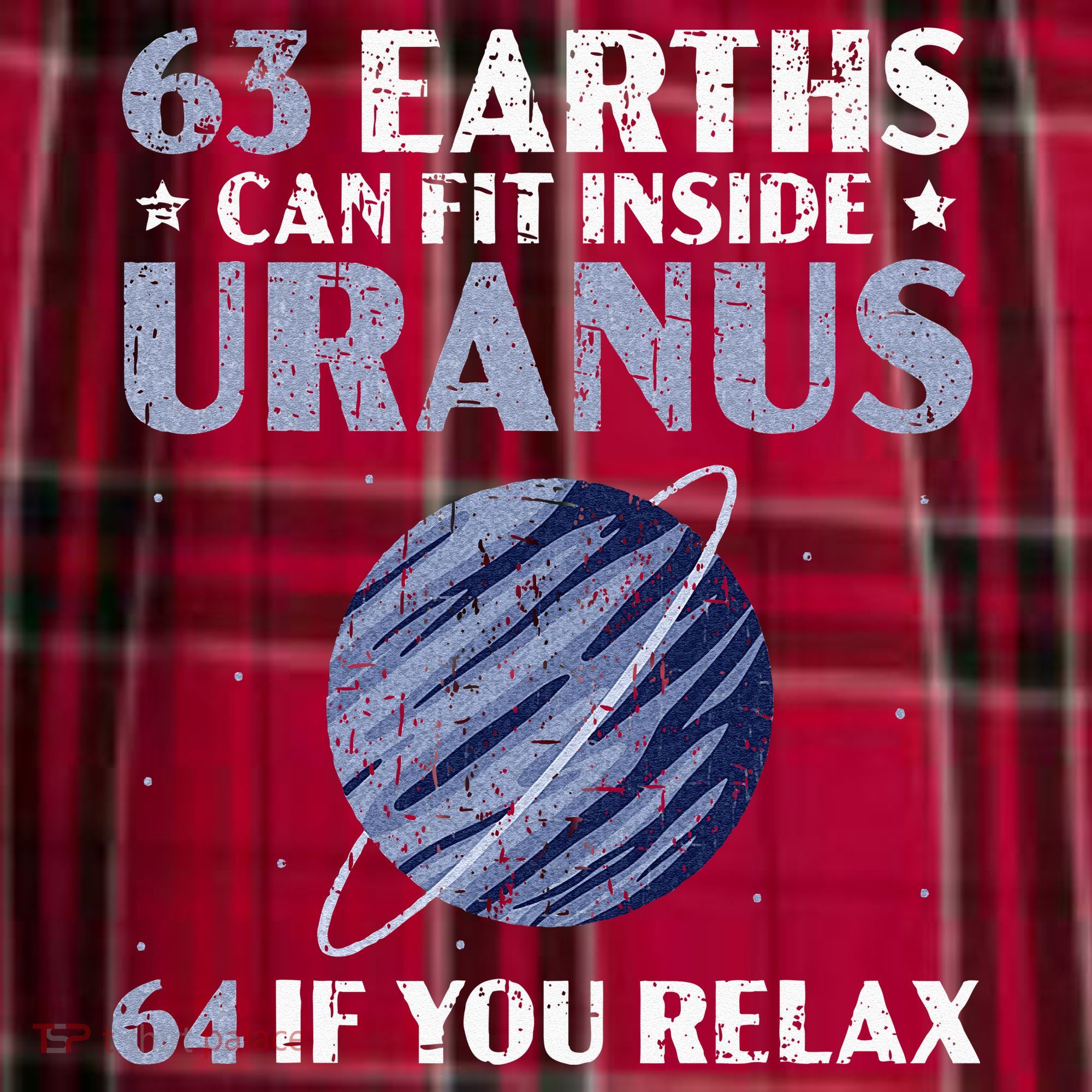 63 Earths Can Fit Inside Uranus 64 If You Relax Astronomy Men's Flannel Plaid Pajama Pants