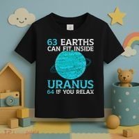 63 Earths Can Fit Inside Uranus 64 If You Relax Astronomy Toddler T-Shirt thumb 3