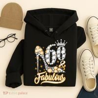 60 & Fabulous 60 Years Old 60th Birthday Diamond Crown Shoes Hoodie thumb 4