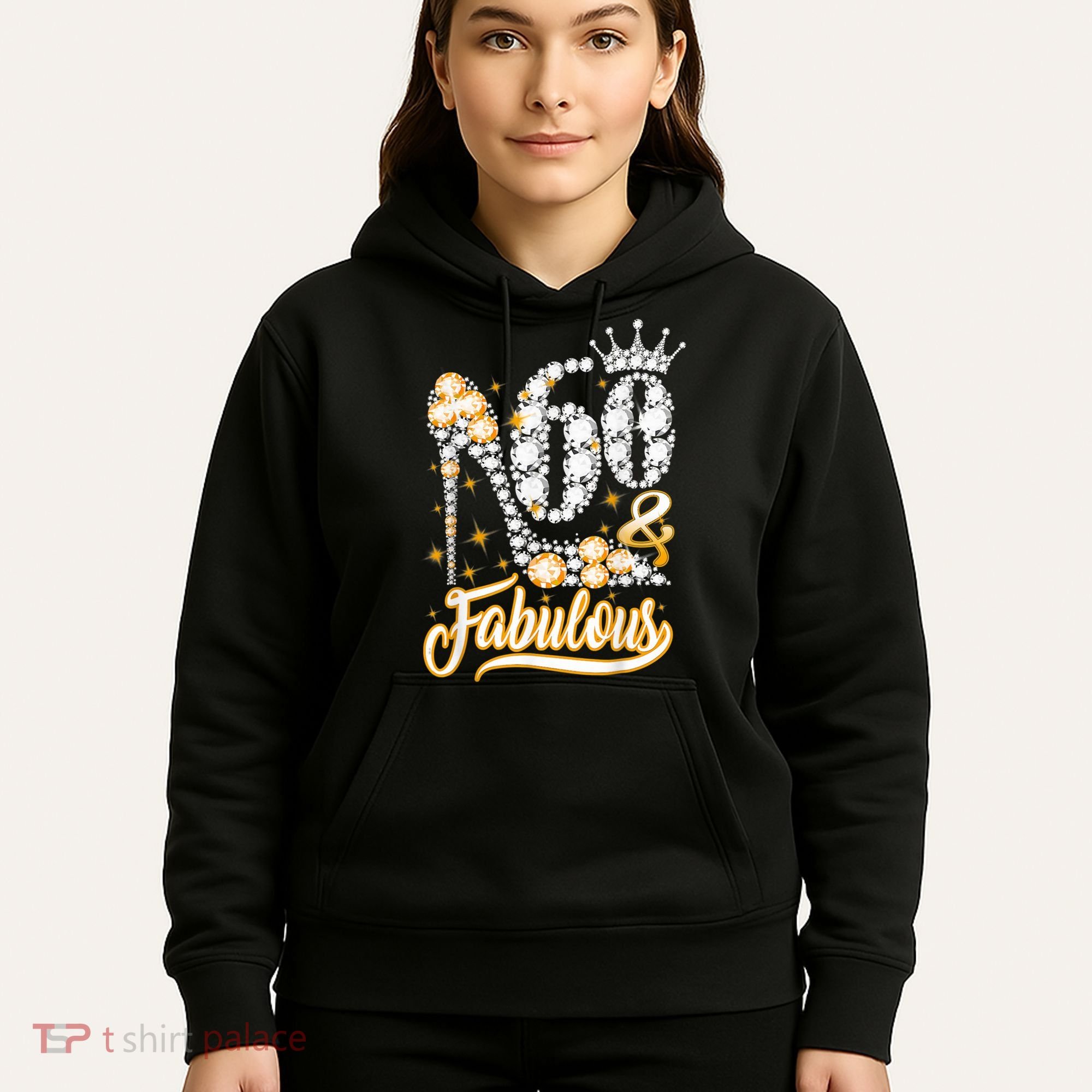 60 & Fabulous 60 Years Old 60th Birthday Diamond Crown Shoes Hoodie