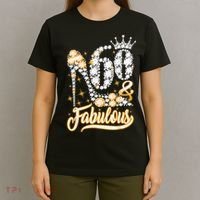 60 & Fabulous 60 Years Old 60th Birthday Diamond Crown Shoes T-Shirt thumb 4