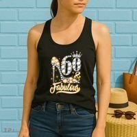 60 & Fabulous 60 Years Old 60th Birthday Diamond Crown Shoes Women's Tank Top thumb 2