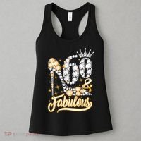 60 & Fabulous 60 Years Old 60th Birthday Diamond Crown Shoes Women's Tank Top thumb 3