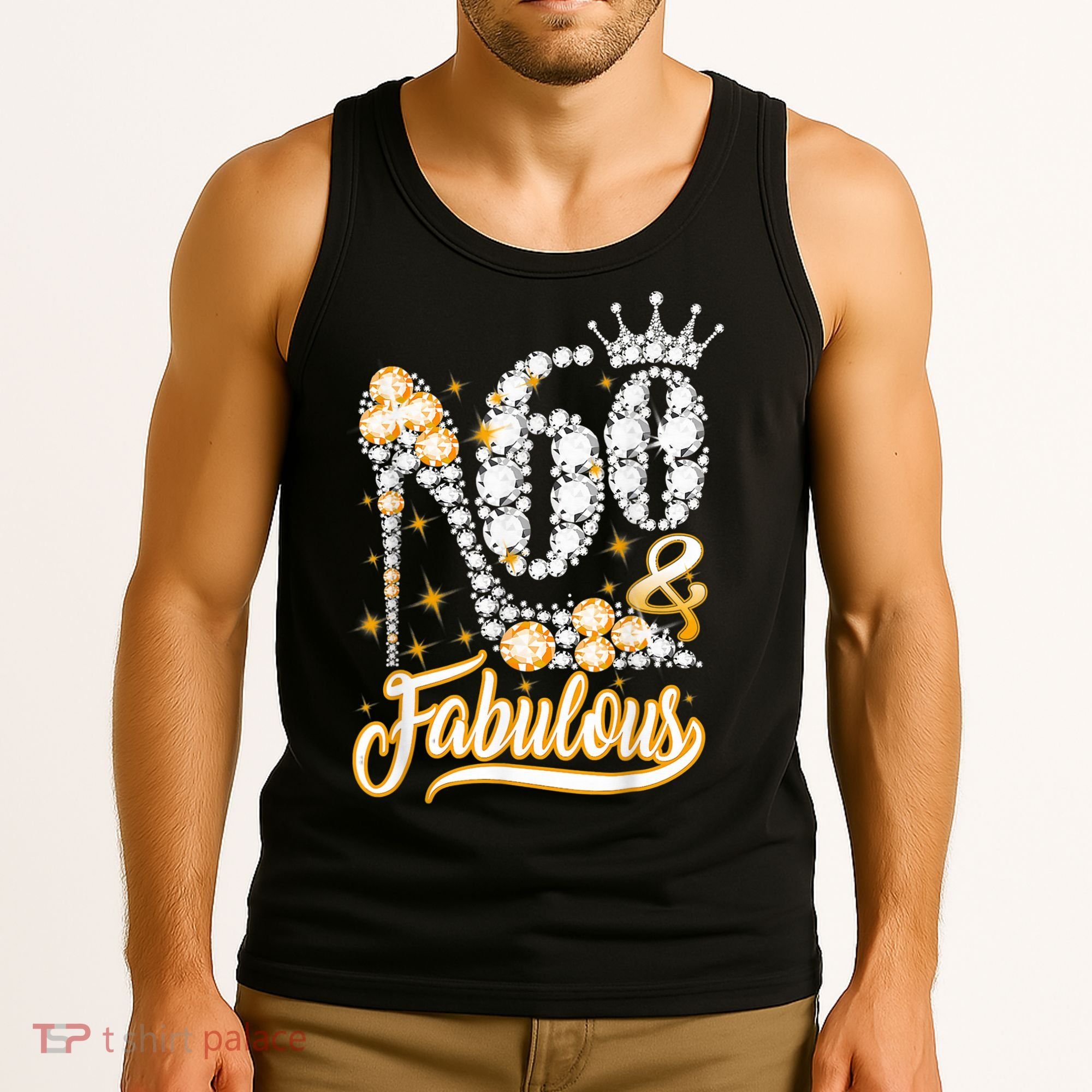 60 & Fabulous 60 Years Old 60th Birthday Diamond Crown Shoes Tank Top