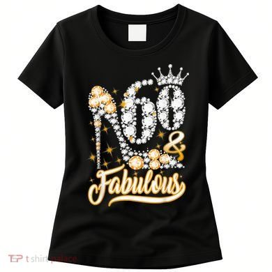 60 & Fabulous 60 Years Old 60th Birthday Diamond Crown Shoes Women's T-Shirt
