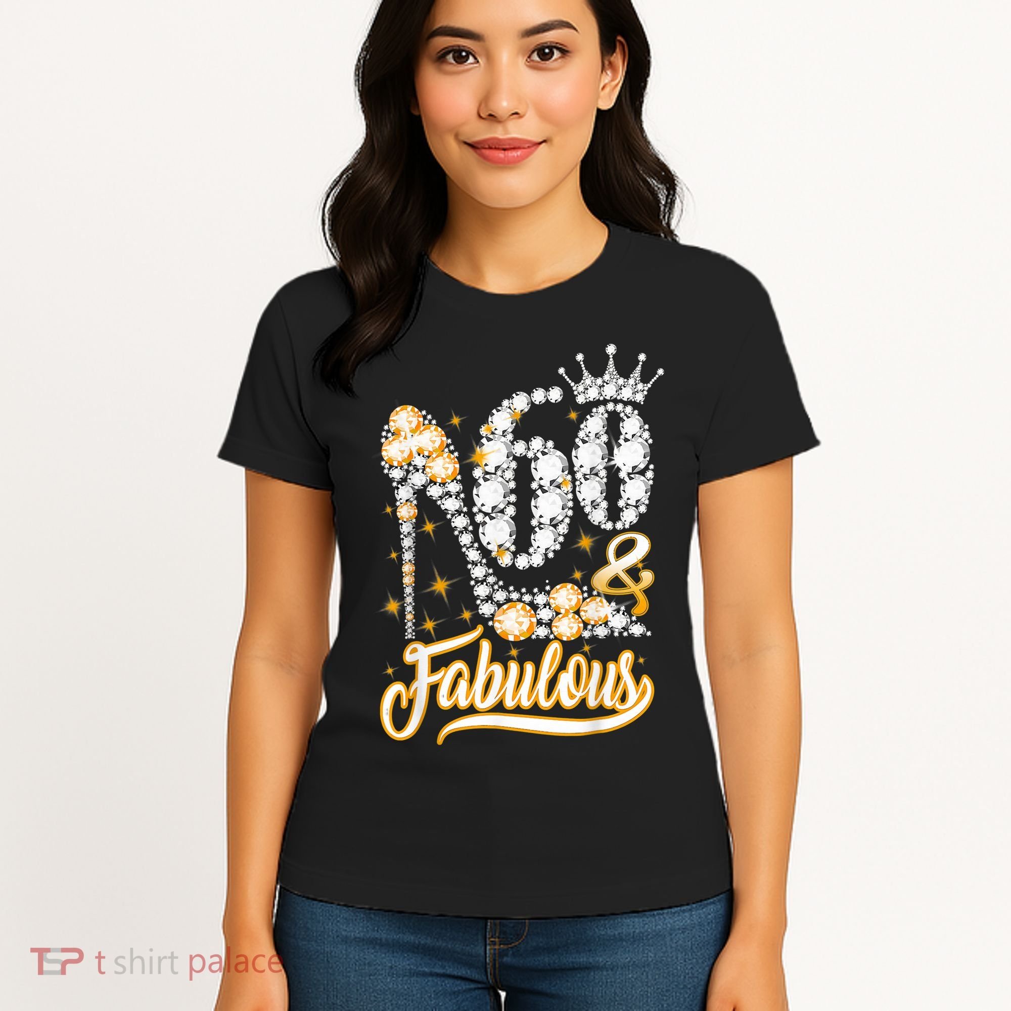 60 & Fabulous 60 Years Old 60th Birthday Diamond Crown Shoes Women's T-Shirt