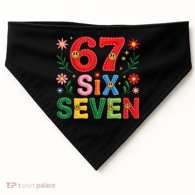 67 Funny 6-7 Christmas Meme USA-Made Doggie Bandana