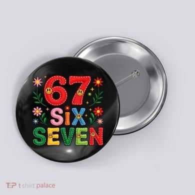 67 Funny 6-7 Christmas Meme Button