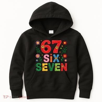 67 Funny 6-7 Christmas Meme Kids Hoodie