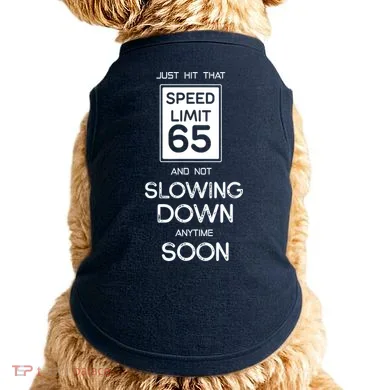 65th Funny Birthday Doggie Tank