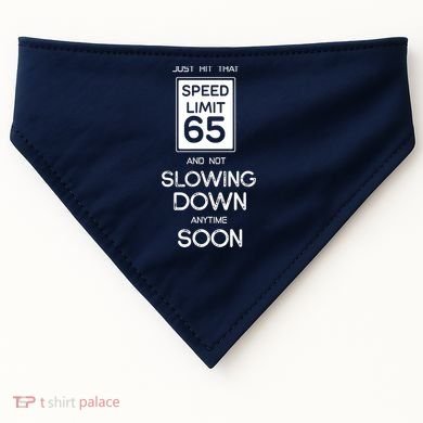 65th Funny Birthday USA-Made Doggie Bandana