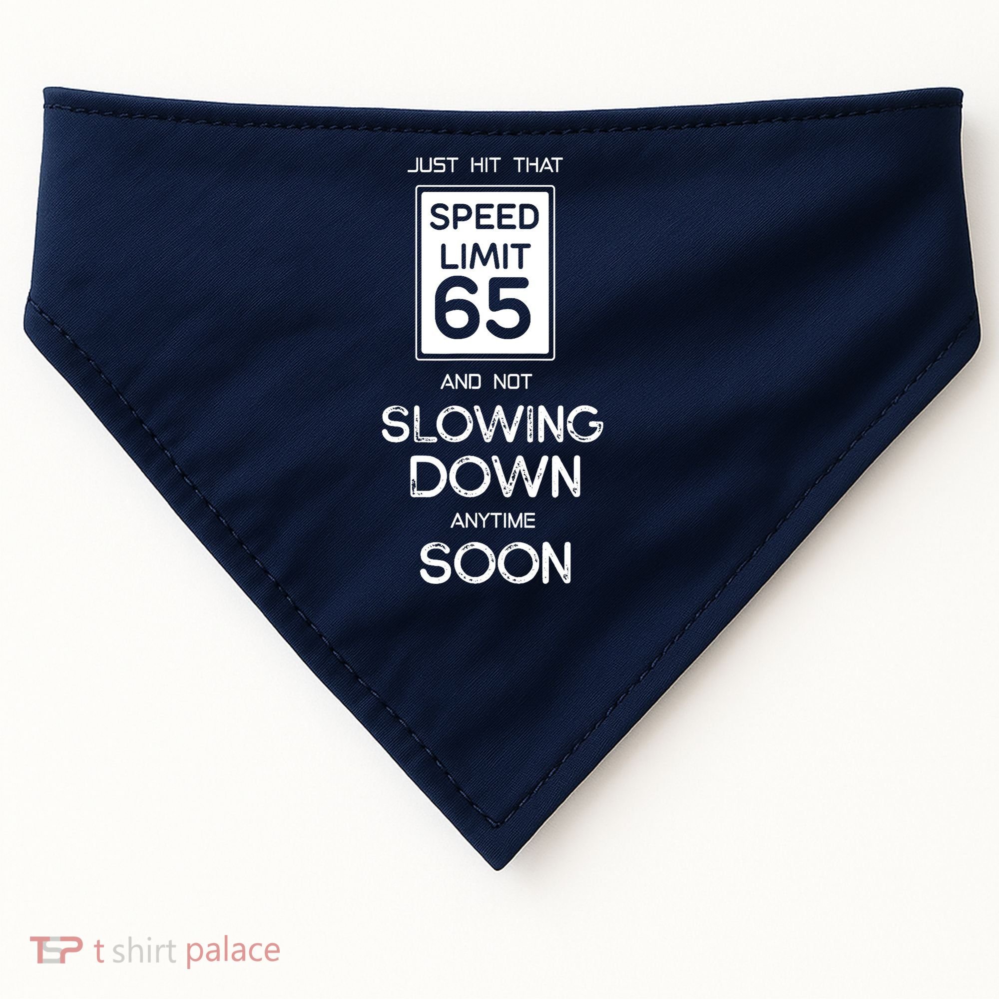 65th Funny Birthday USA-Made Doggie Bandana