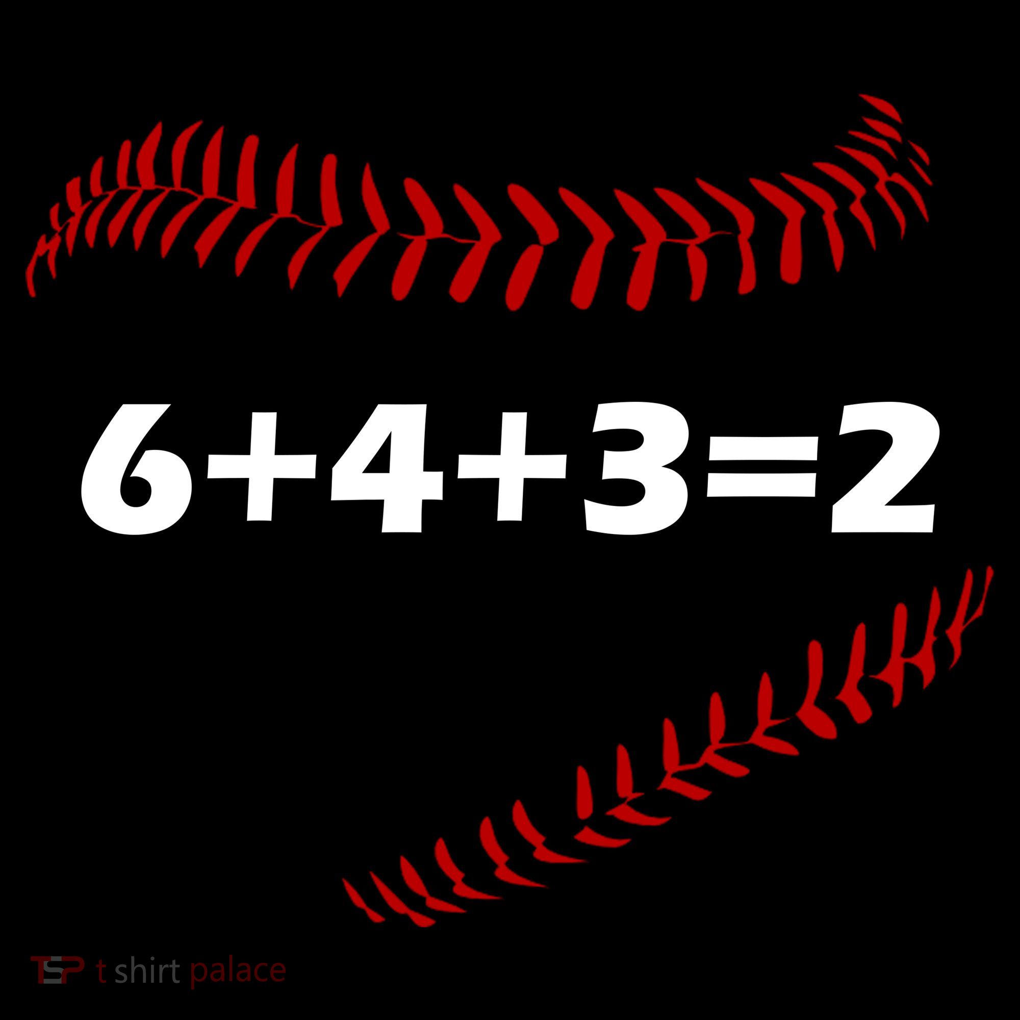 6+4+3=2 Funny Baseball Double Play Tote Bag