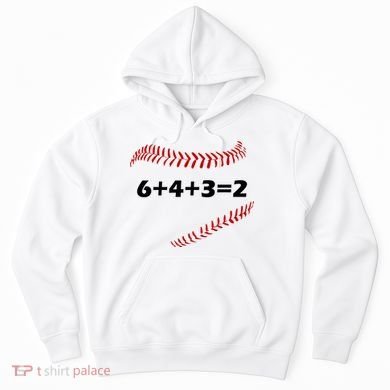 6+4+3=2 Funny Baseball Double Play Hoodie