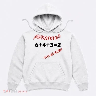 6+4+3=2 Funny Baseball Double Play Hoodie