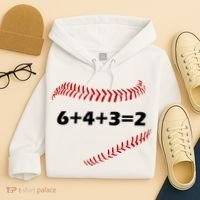 6+4+3=2 Funny Baseball Double Play Hoodie thumb 4