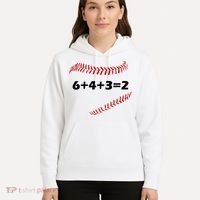 6+4+3=2 Funny Baseball Double Play Hoodie thumb 5