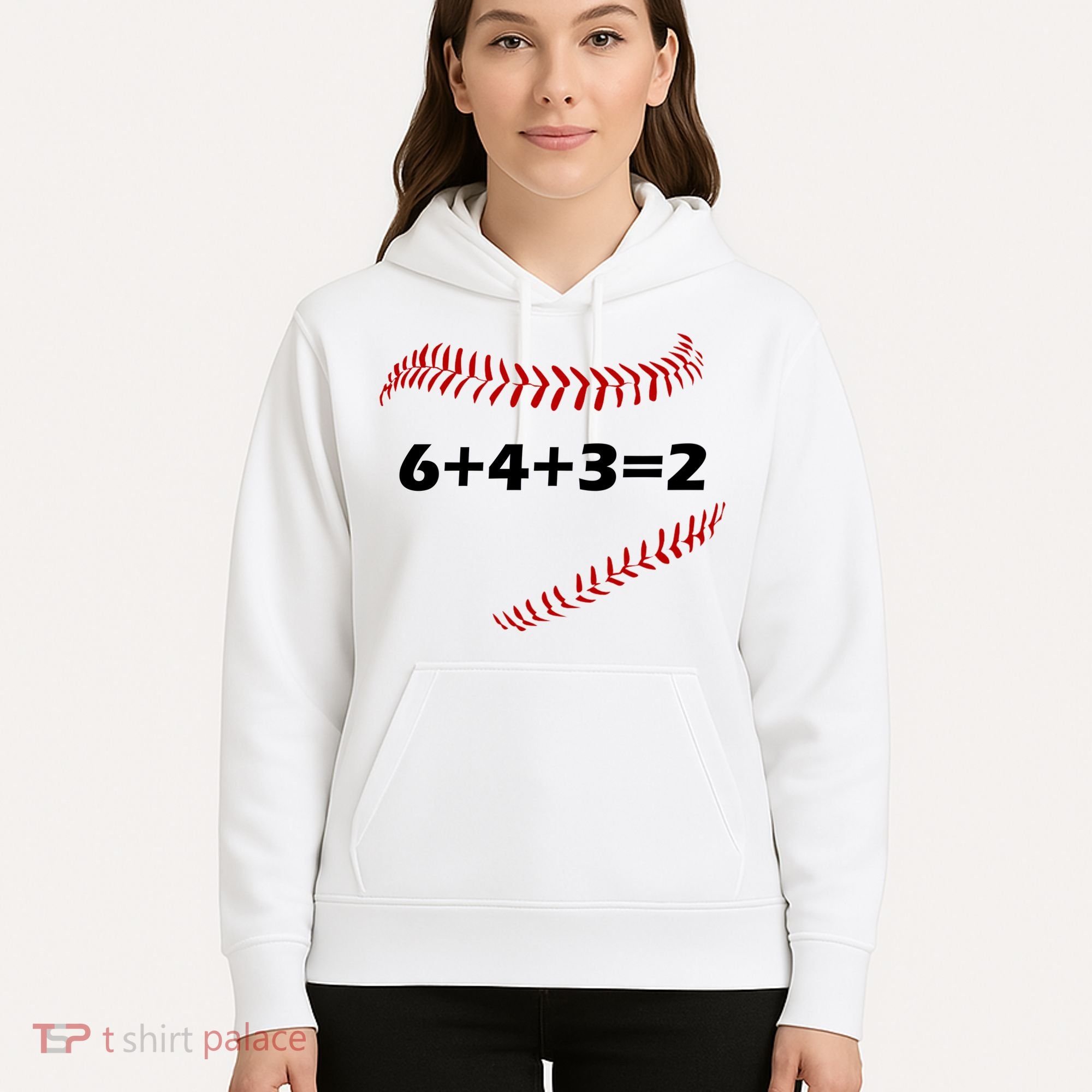 6+4+3=2 Funny Baseball Double Play Hoodie