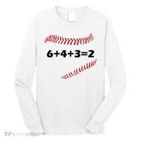 6+4+3=2 Funny Baseball Double Play Long Sleeve Shirt thumb 0