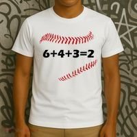 6+4+3=2 Funny Baseball Double Play T-Shirt thumb 3