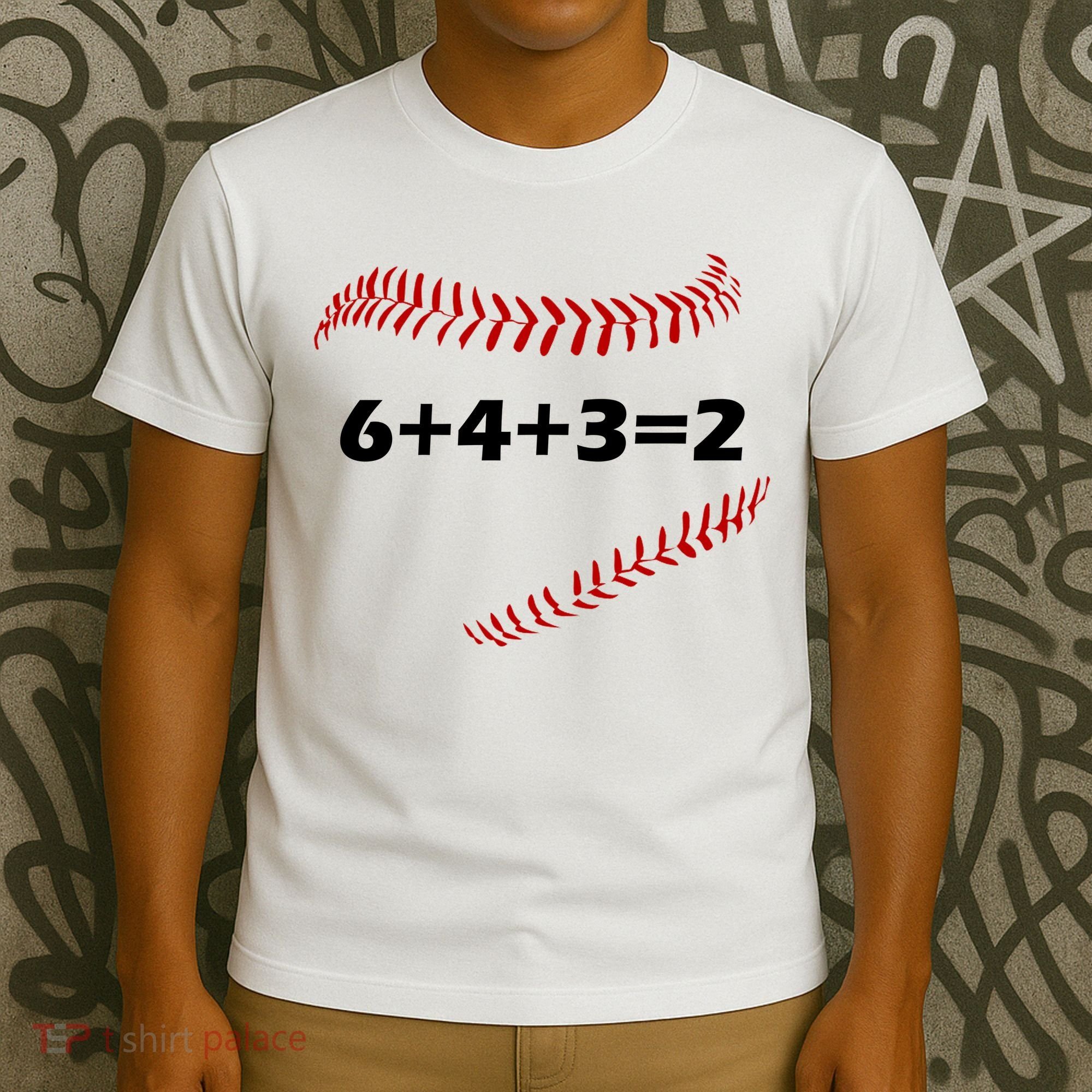 6+4+3=2 Funny Baseball Double Play T-Shirt