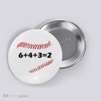 6+4+3=2 Funny Baseball Double Play Button thumb 0